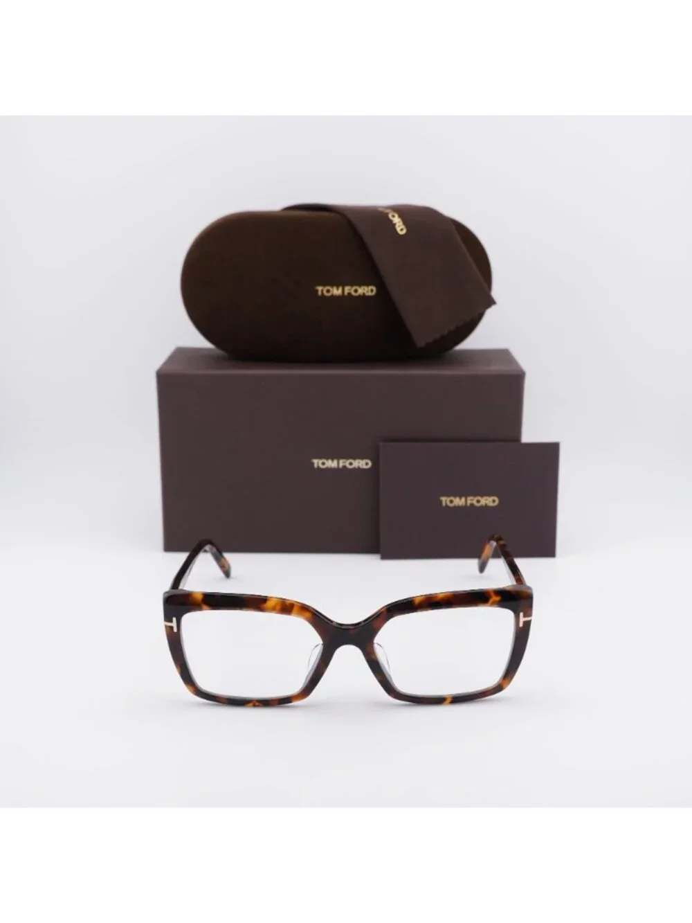 Tom Ford FT5991-F-B 052 Cat Eye Eyeglasses 56mm - Havana